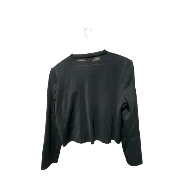 Ming Wang Tailored Moto Jacket Zip-Front Knit Size Large - Picture 8 of 8